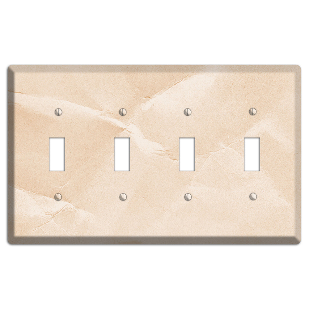 Almond Neutral Texture 4 Toggle Wallplate