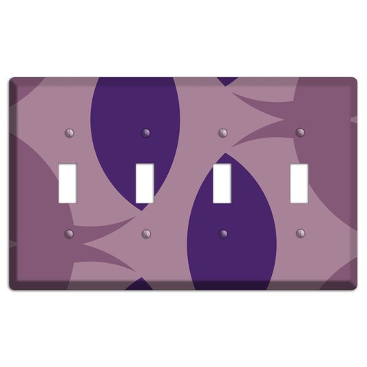 Purple Abstract 4 Toggle Wallplate