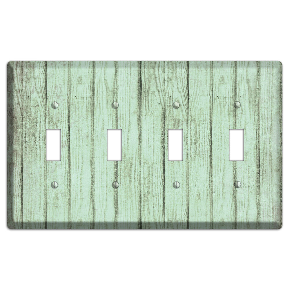 Norway Weathered Wood 4 Toggle Wallplate