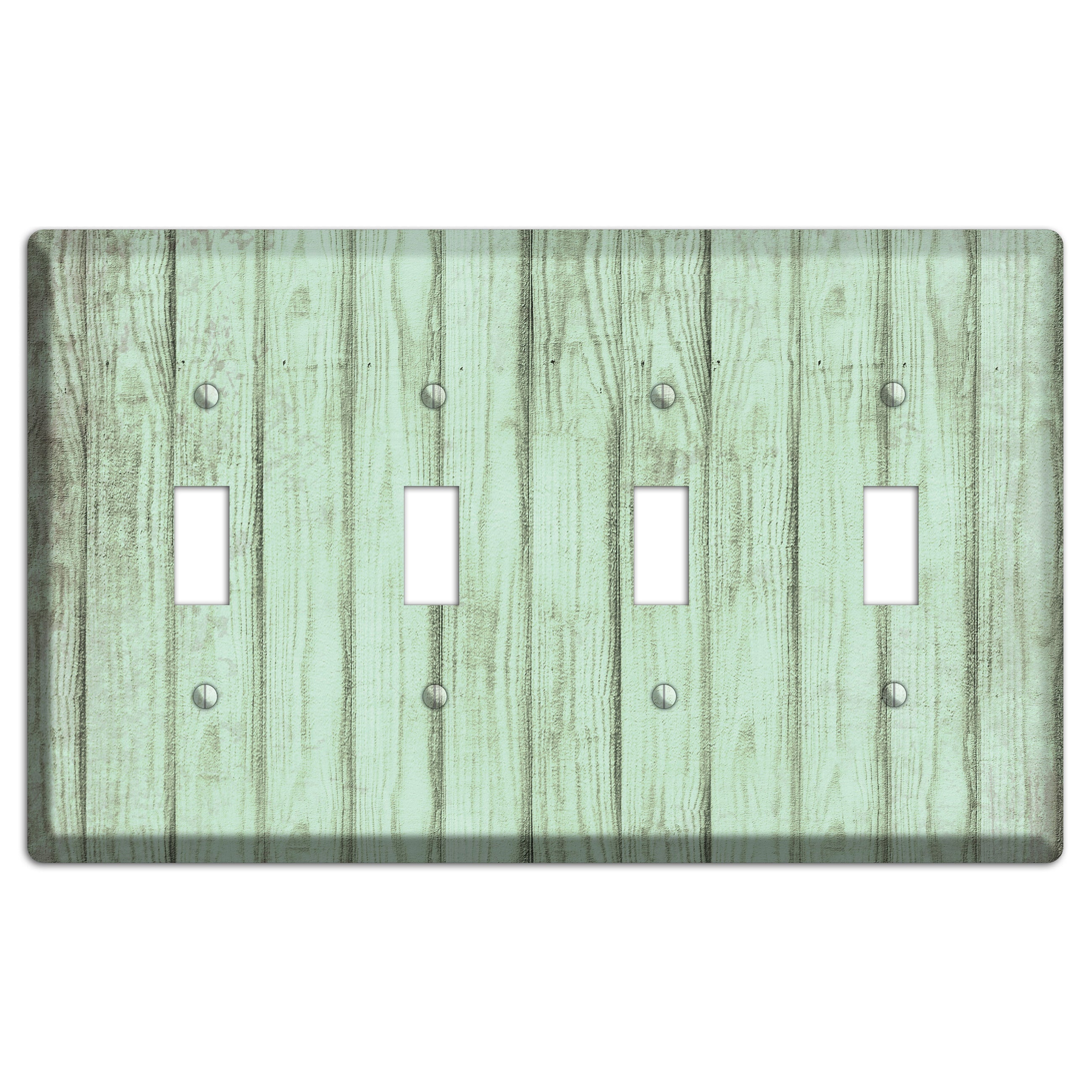 Norway Weathered Wood 4 Toggle Wallplate