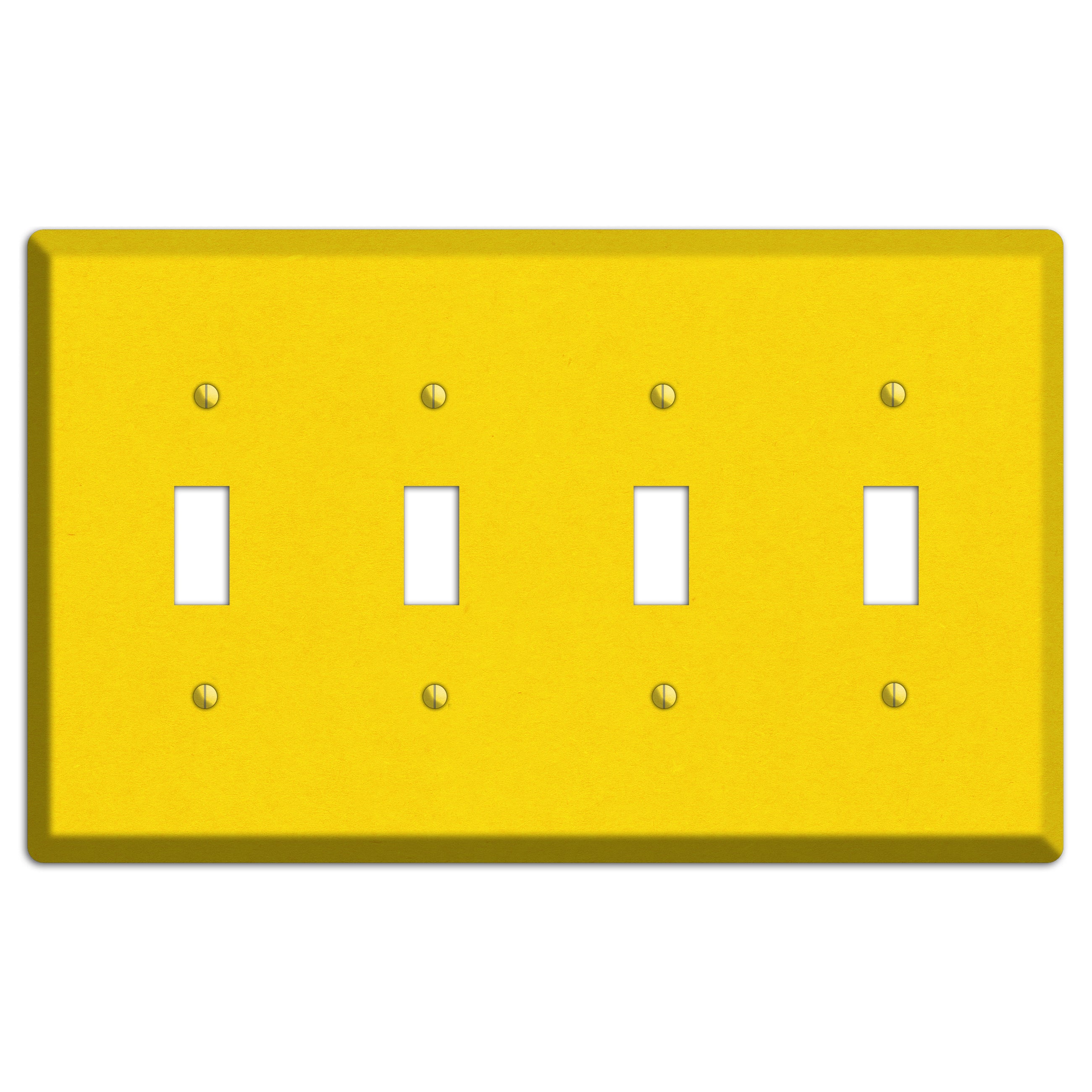 Moon Yellow Kraft 4 Toggle Wallplate
