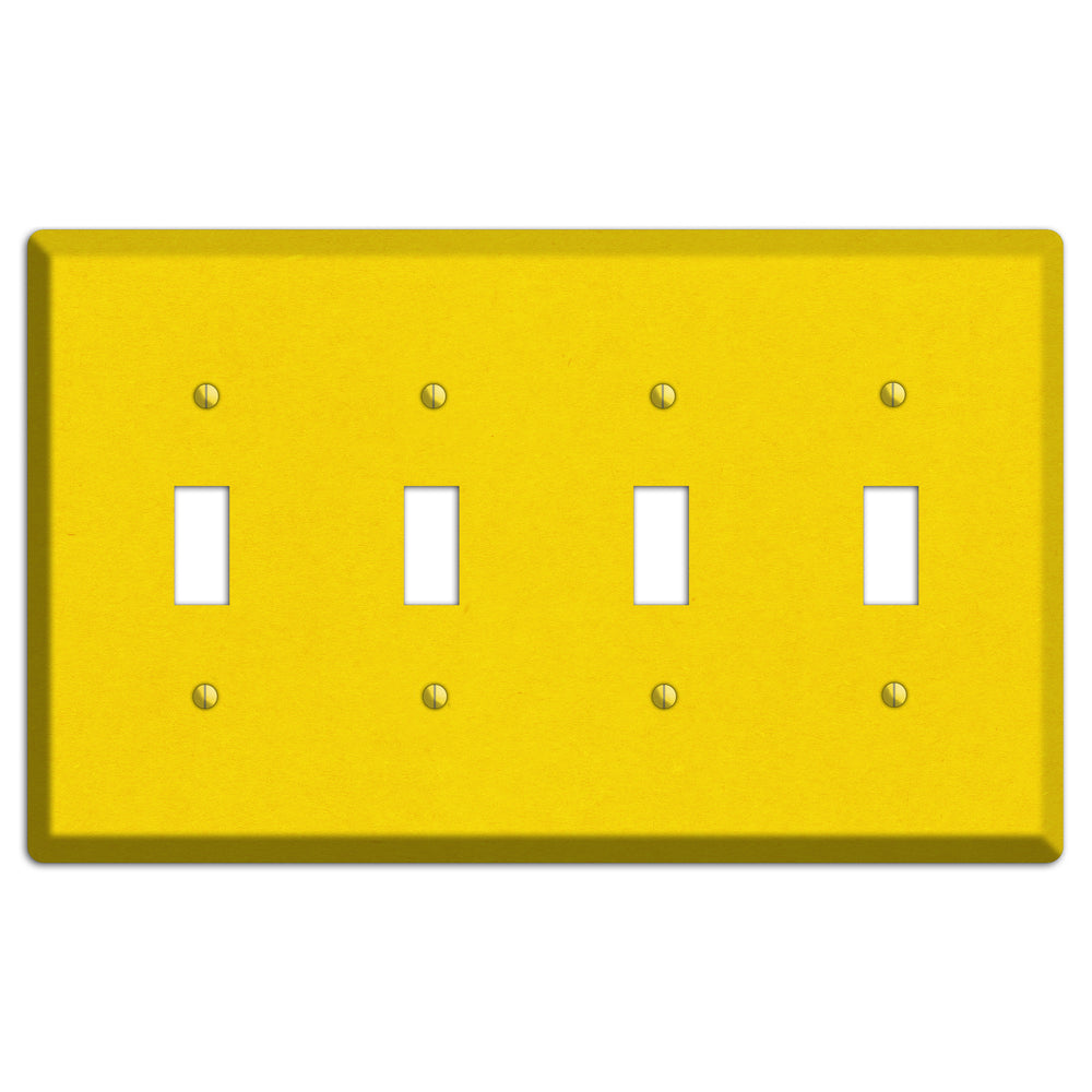 Tangerine Yellow Kraft 4 Toggle Wallplate