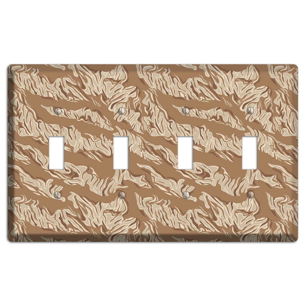 Desert Tiger Camo 4 Toggle Wallplate