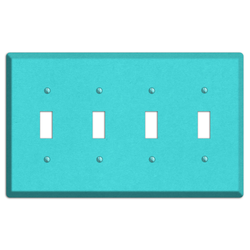 Turquoise Kraft 4 Toggle Wallplate
