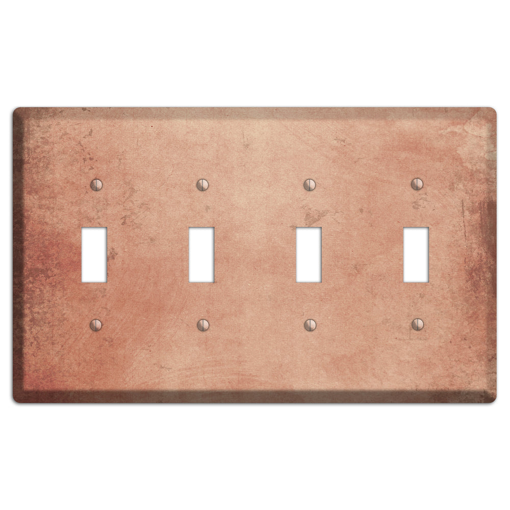 Tan Vintage Grunge 4 Toggle Wallplate