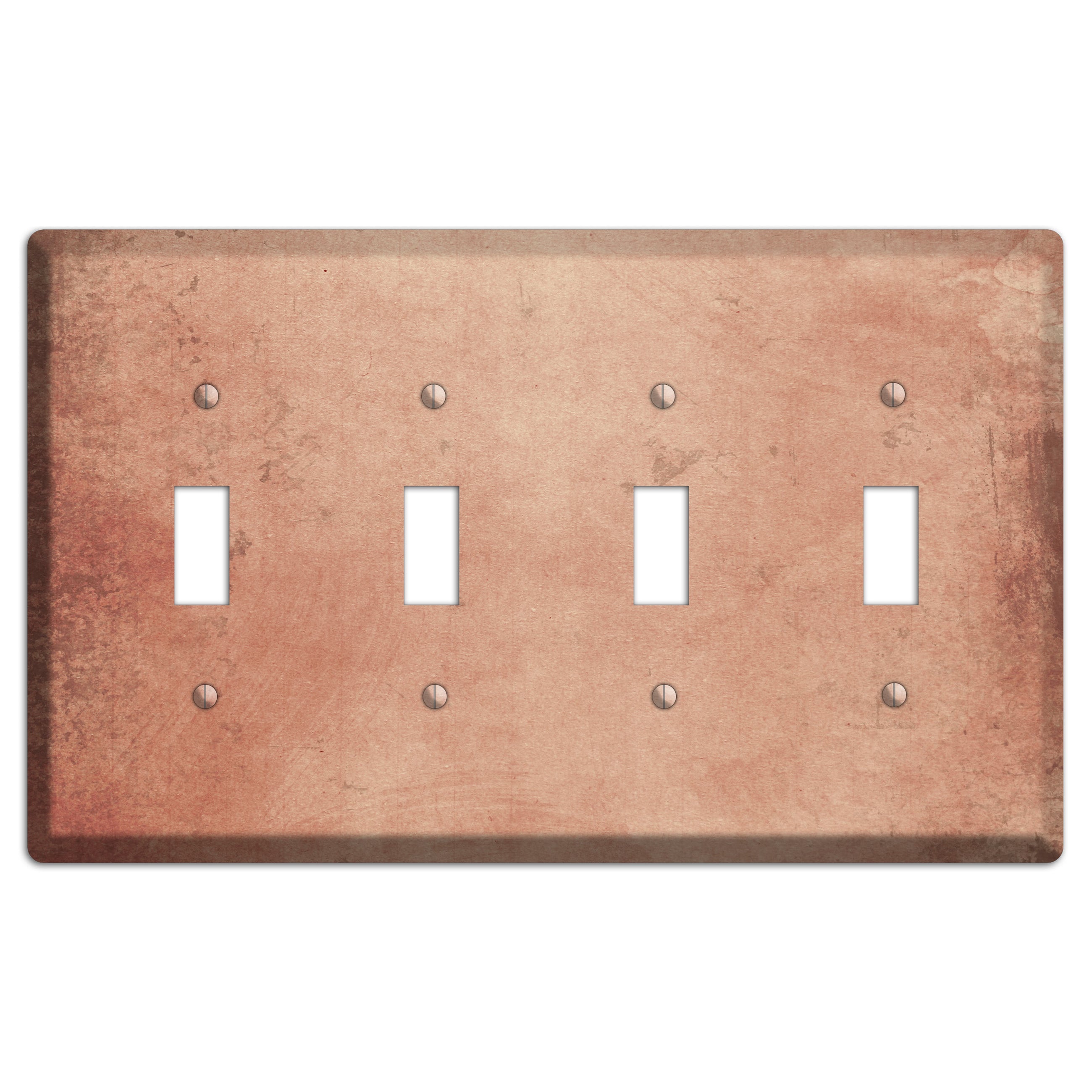 Tan Vintage Grunge 4 Toggle Wallplate