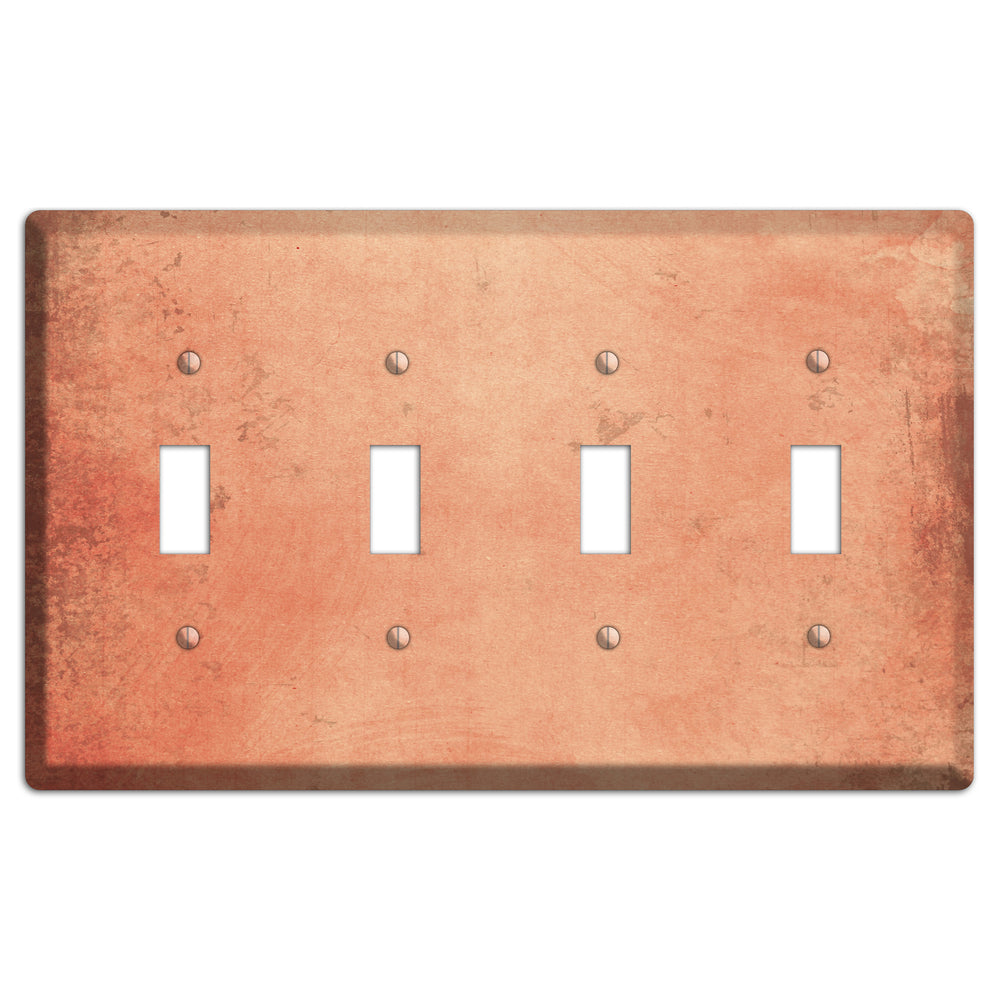 Tonys pink Vintage Grunge 4 Toggle Wallplate