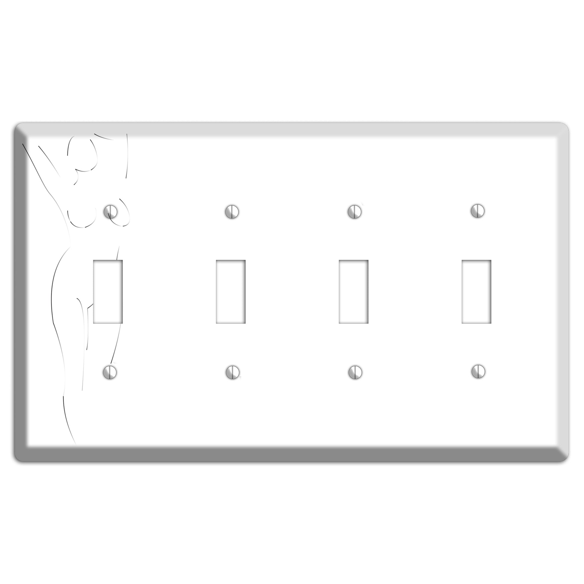 Abstract Nude 4 Toggle Wallplate