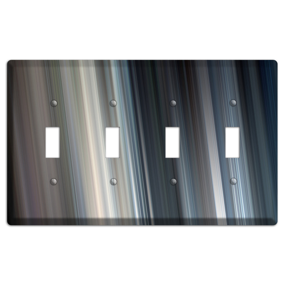 Blue Grey Ray of Light 4 Toggle Wallplate