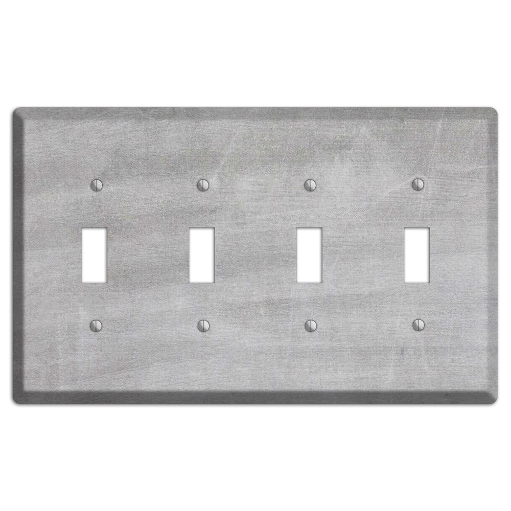 Chalk Light Grey 4 Toggle Wallplate