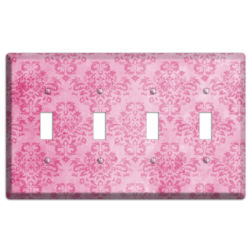 Beauty Bush Pink Texture 4 Toggle Wallplate