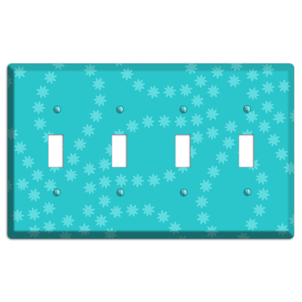 Multi Turquoise Constellation 4 Toggle Wallplate