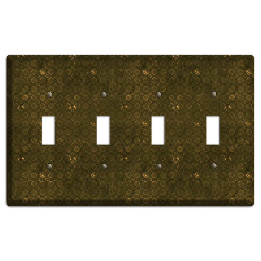 Olive Circles 4 Toggle Wallplate