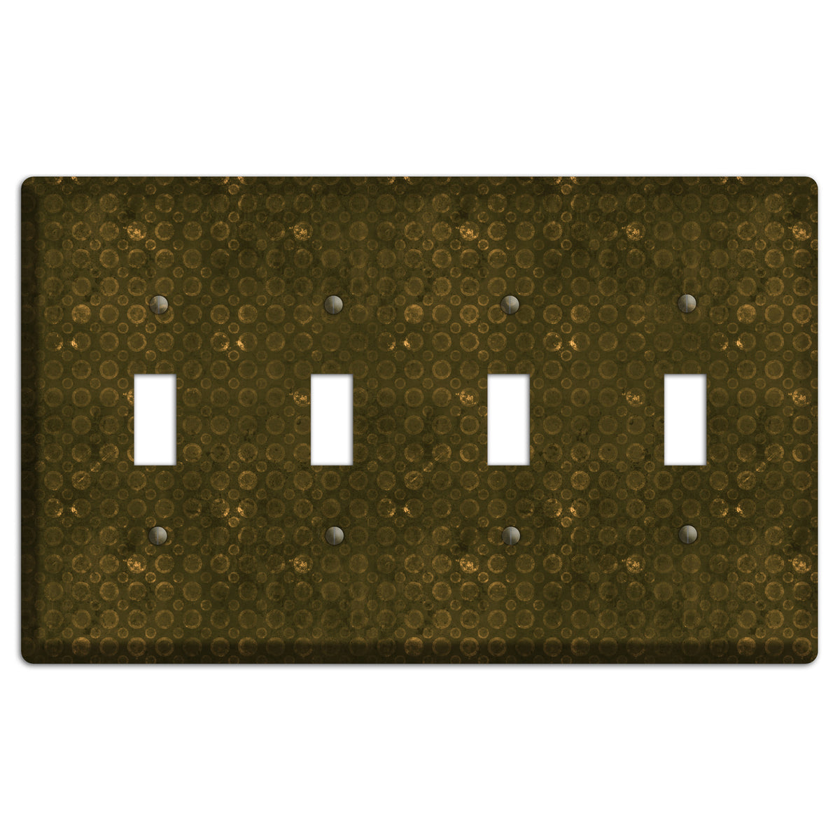 Olive Circles 4 Toggle Wallplate