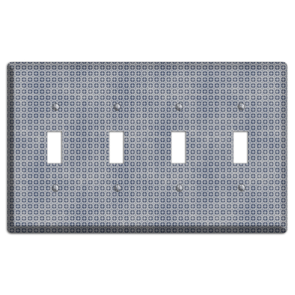 Multi Grey Arabesque 4 Toggle Wallplate