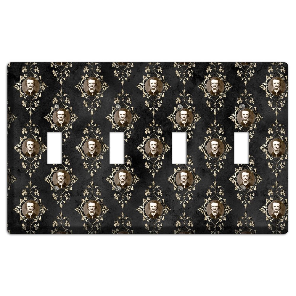 Edgar Allen Poe Self Portrait 4 Toggle Wallplate