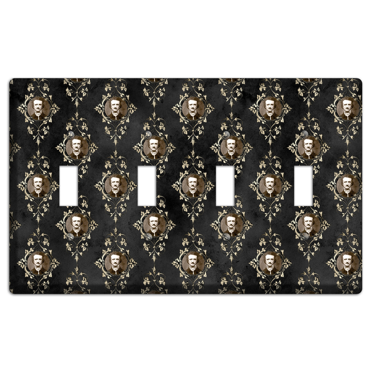 Edgar Allen Poe Self Portrait 4 Toggle Wallplate
