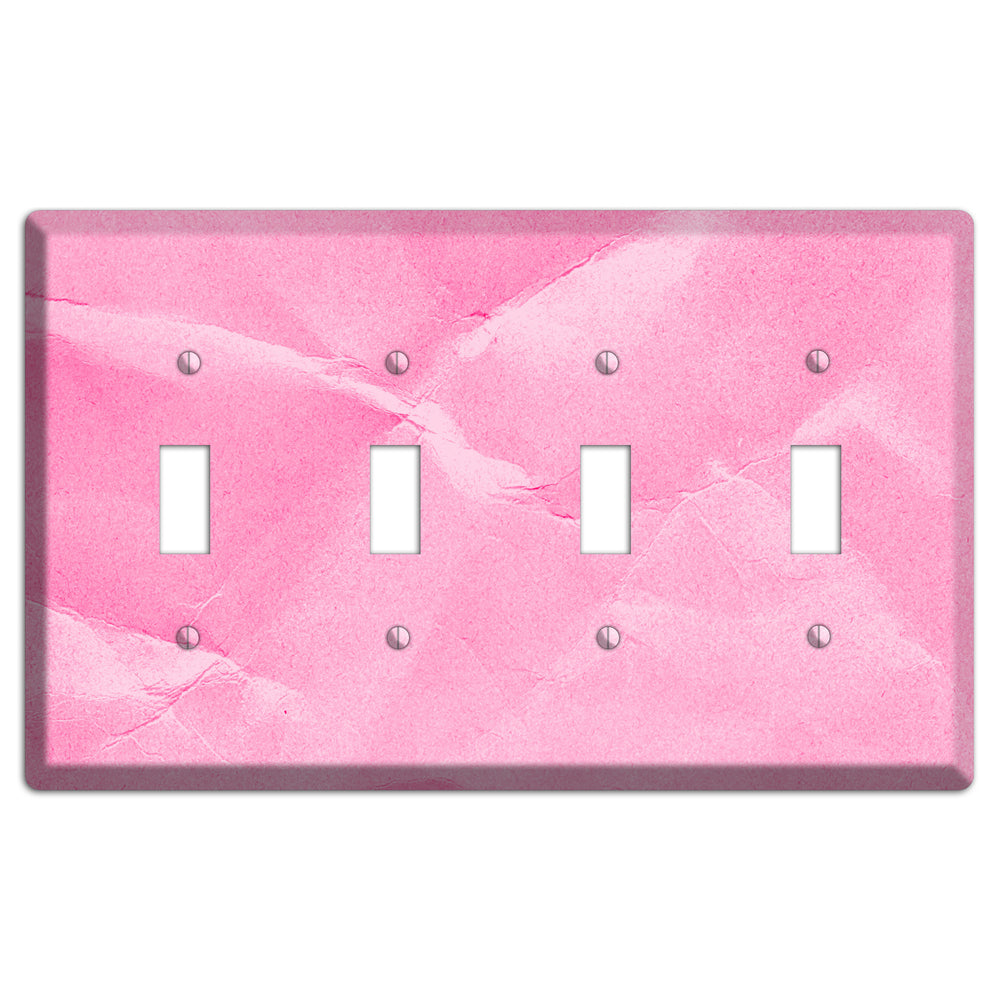 Carnation Pink Texture 4 Toggle Wallplate