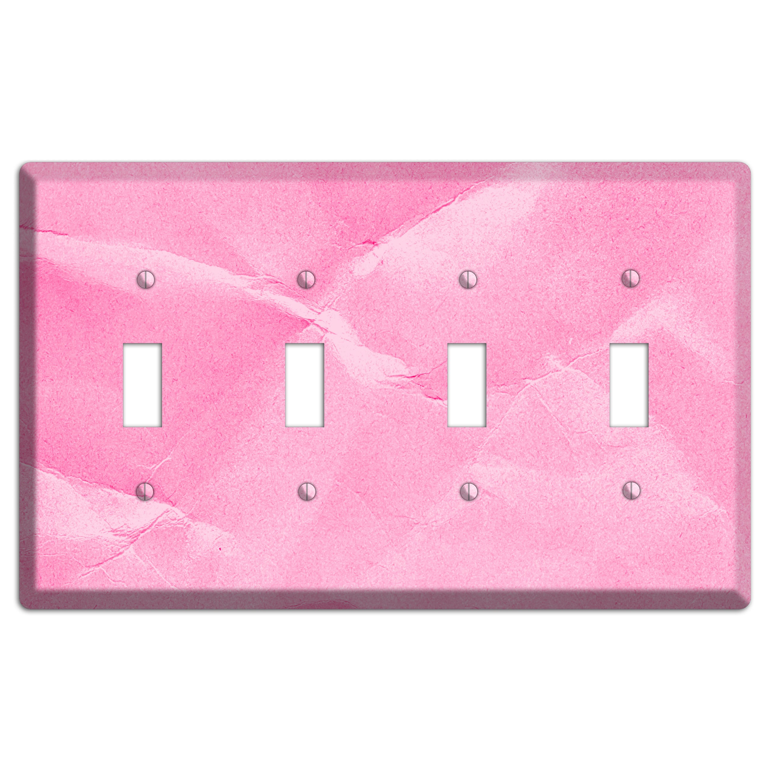 Carnation Pink Texture 4 Toggle Wallplate