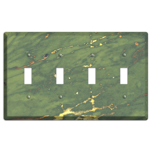 Limed Ash Marble 4 Toggle Wallplate