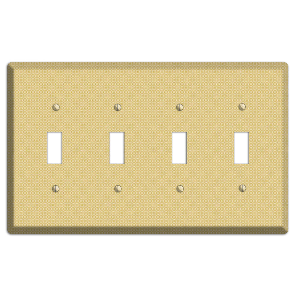 Khaki Weave 4 Toggle Wallplate