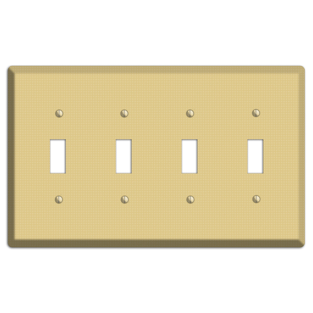Khaki Weave 4 Toggle Wallplate