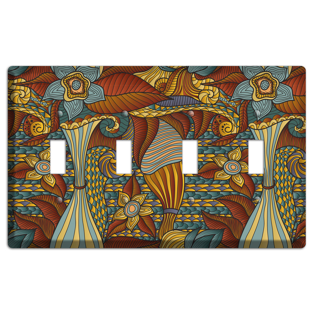 Retro Flourish 4 4 Toggle Wallplate