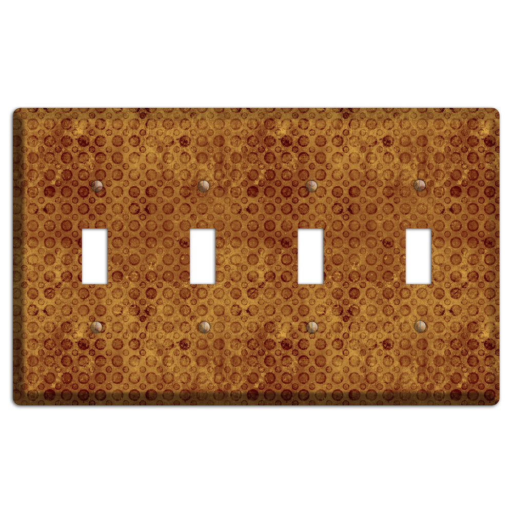 Maroon Circles 4 Toggle Wallplate