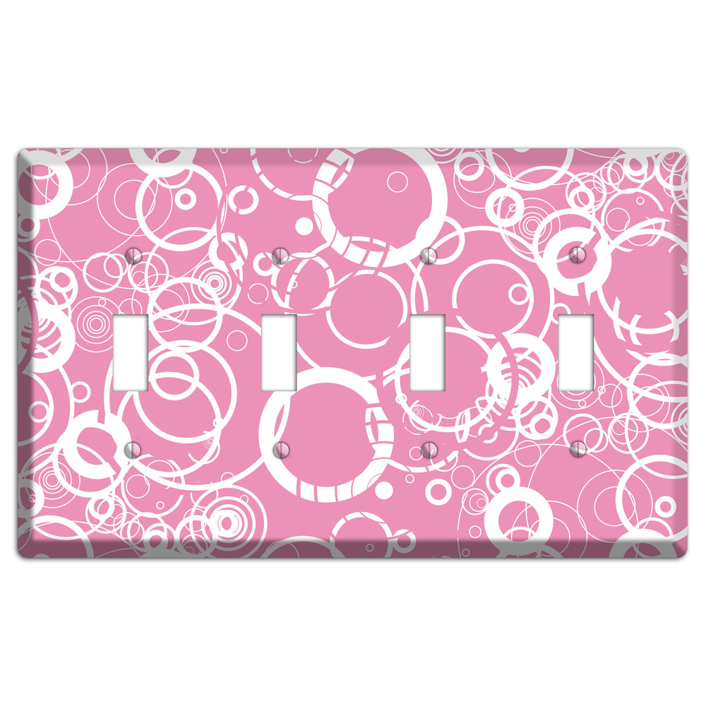Light Pink Circles 4 Toggle Wallplate