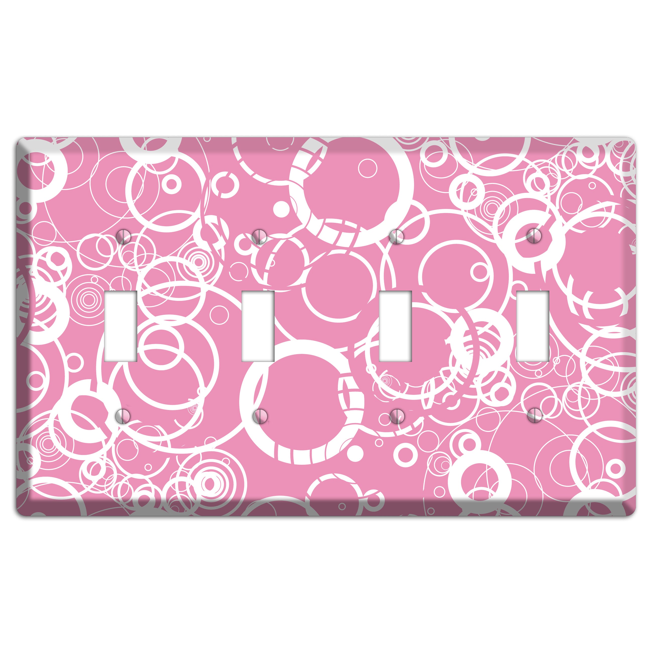 Light Pink Circles 4 Toggle Wallplate