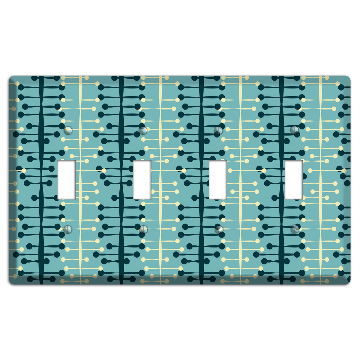 Mid Century Twist 4 Toggle Wallplate