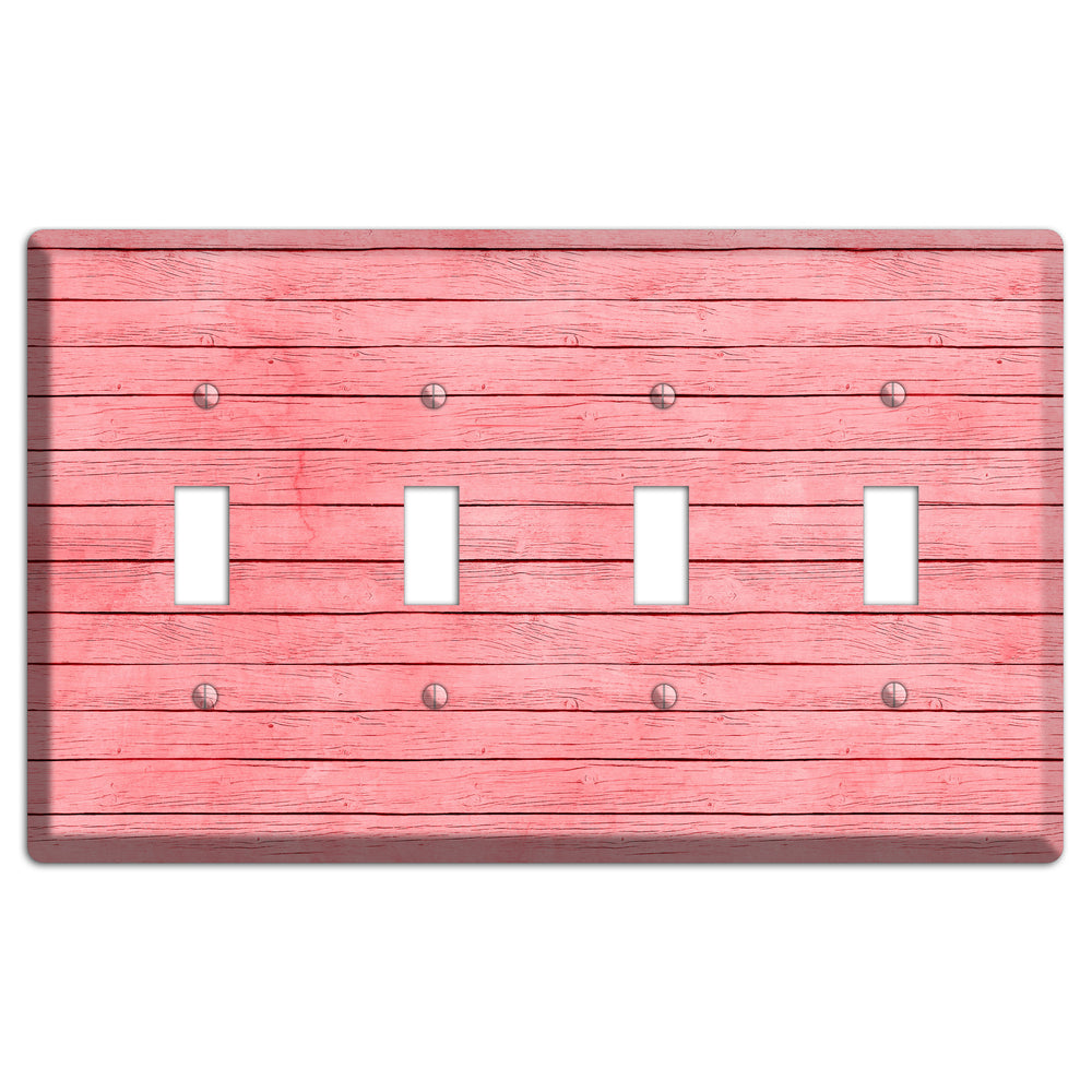 Sea Pink Soft Coral 4 Toggle Wallplate