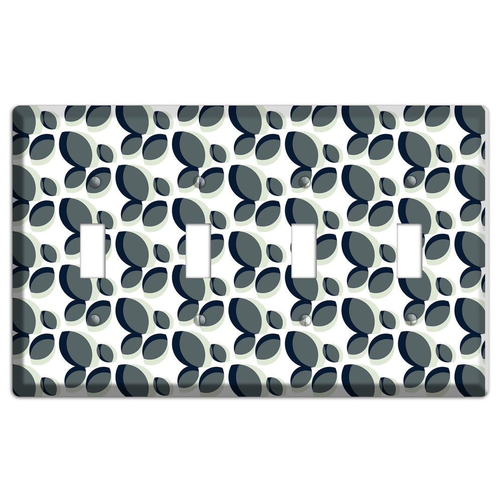 Leaves Style E 4 Toggle Wallplate