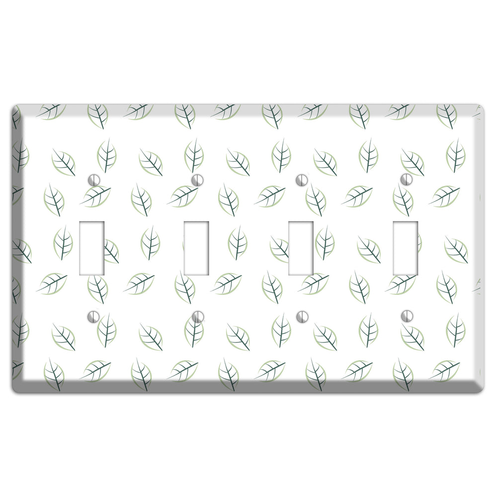 Leaves Style DD 4 Toggle Wallplate