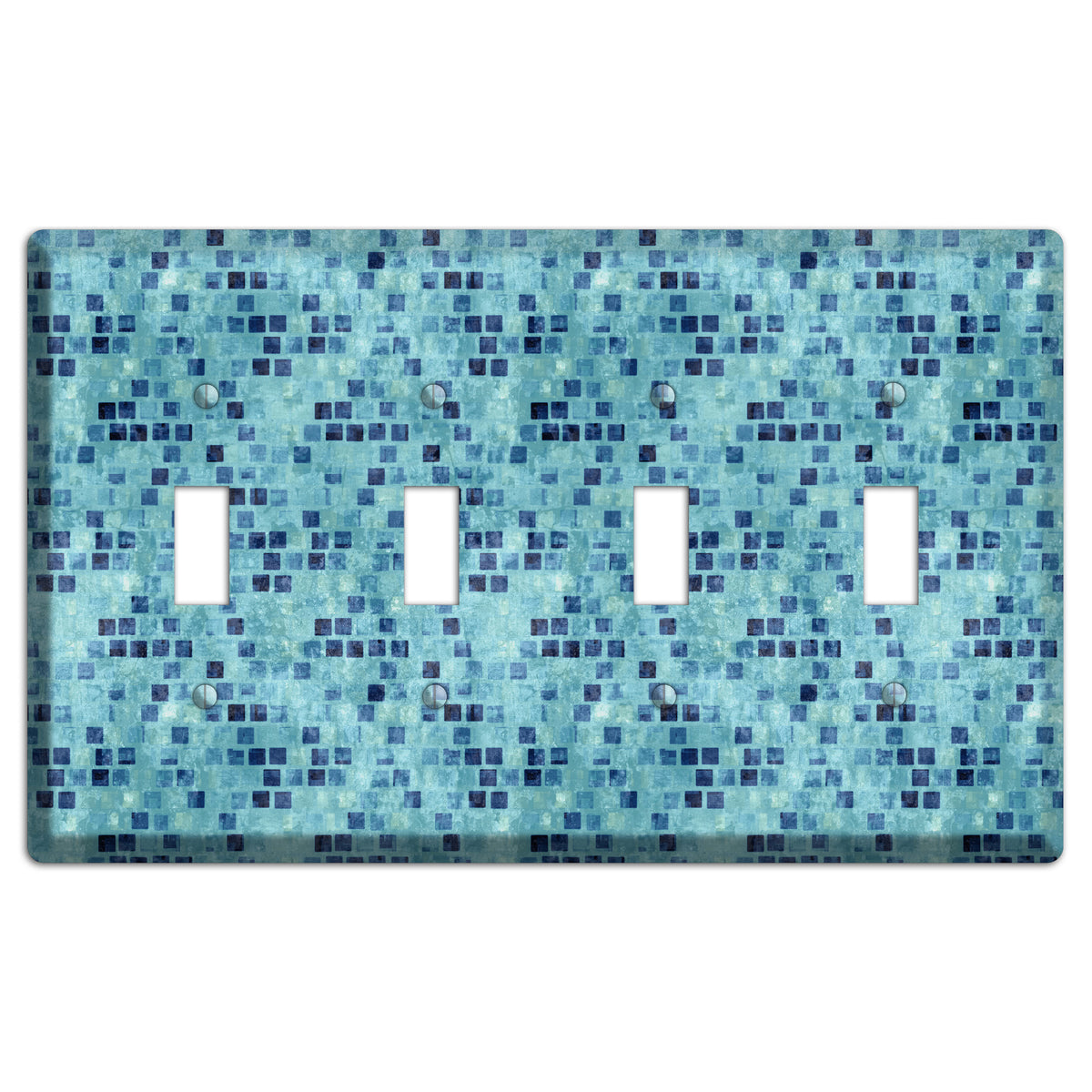 Turquoise Grunge Tile 4 Toggle Wallplate