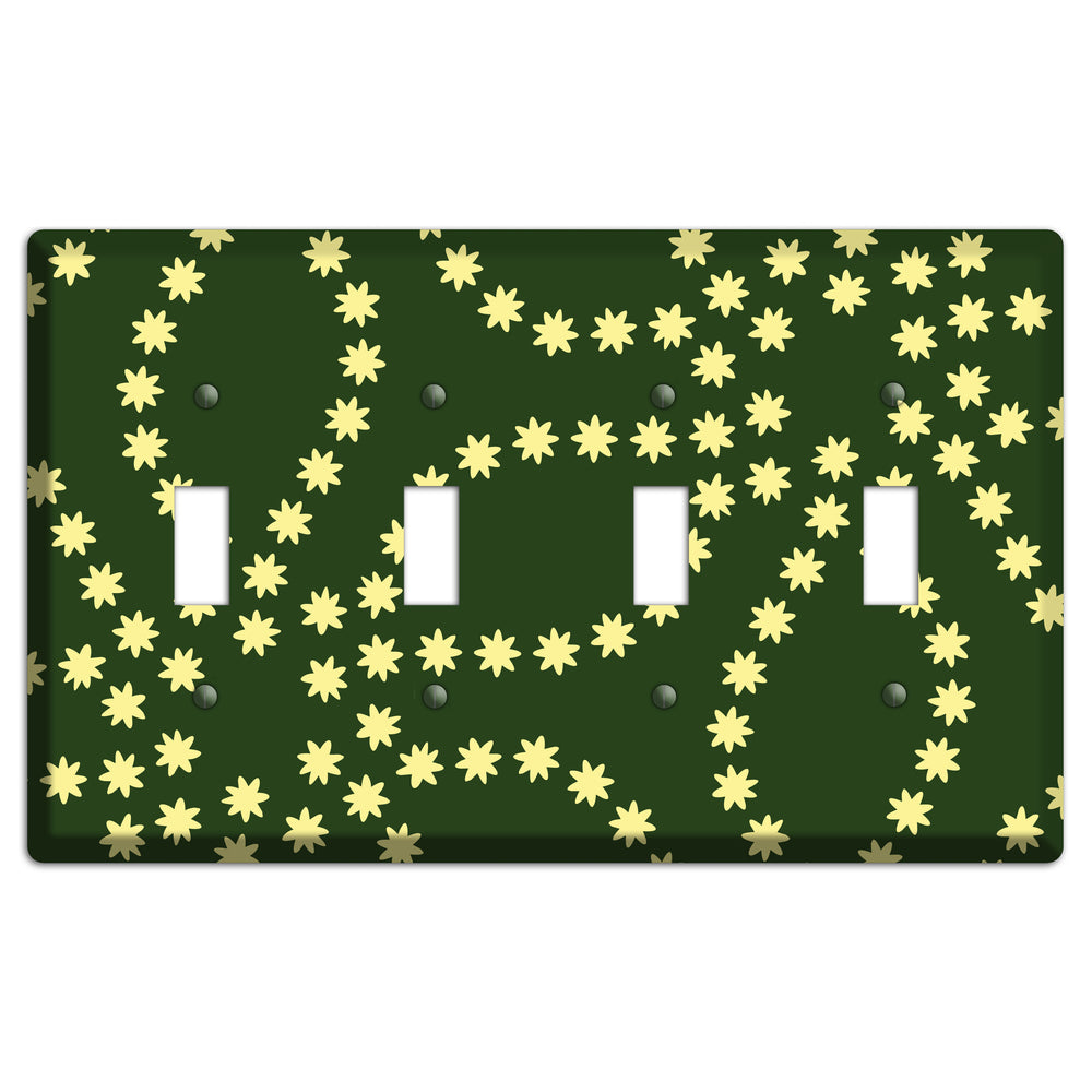 Green with Yellow Constellation 4 Toggle Wallplate