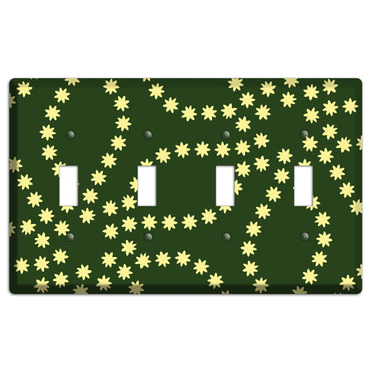 Green with Yellow Constellation 4 Toggle Wallplate