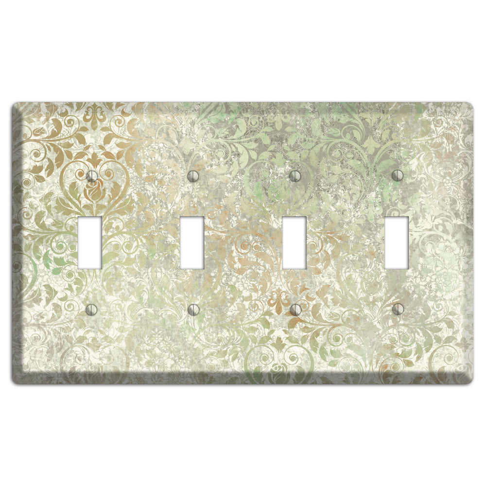 Tana Whimsical Damask 4 Toggle Wallplate