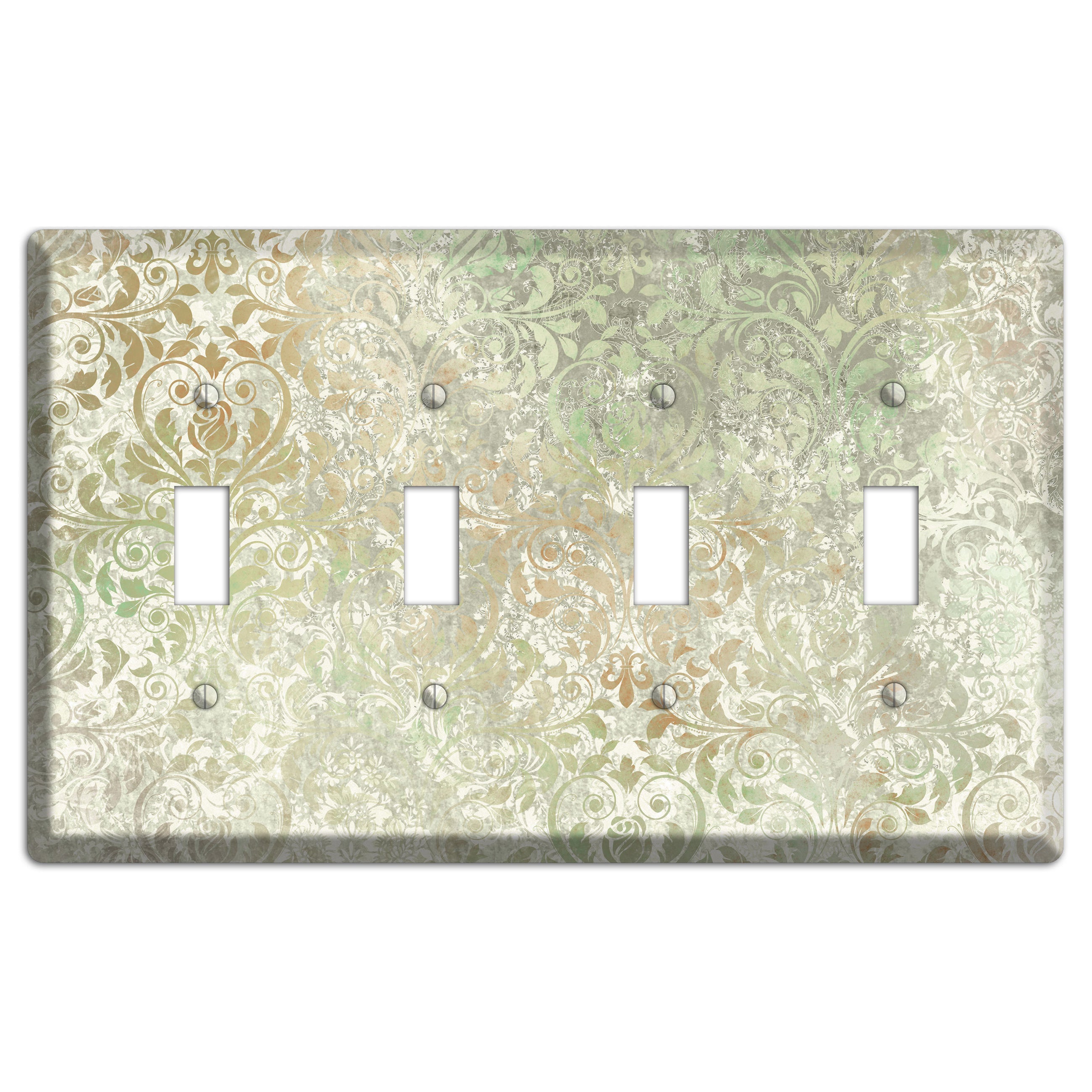 Tana Whimsical Damask 4 Toggle Wallplate