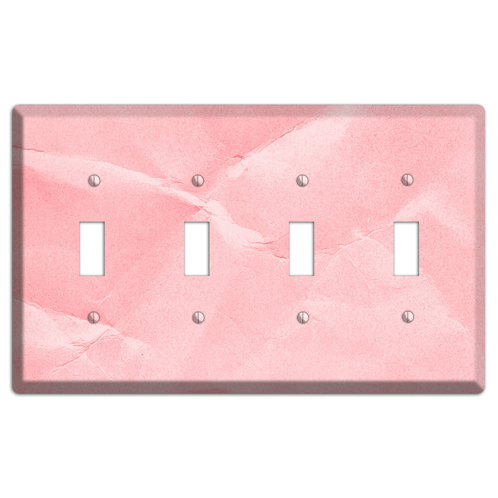 Pink Soft Coral 4 Toggle Wallplate