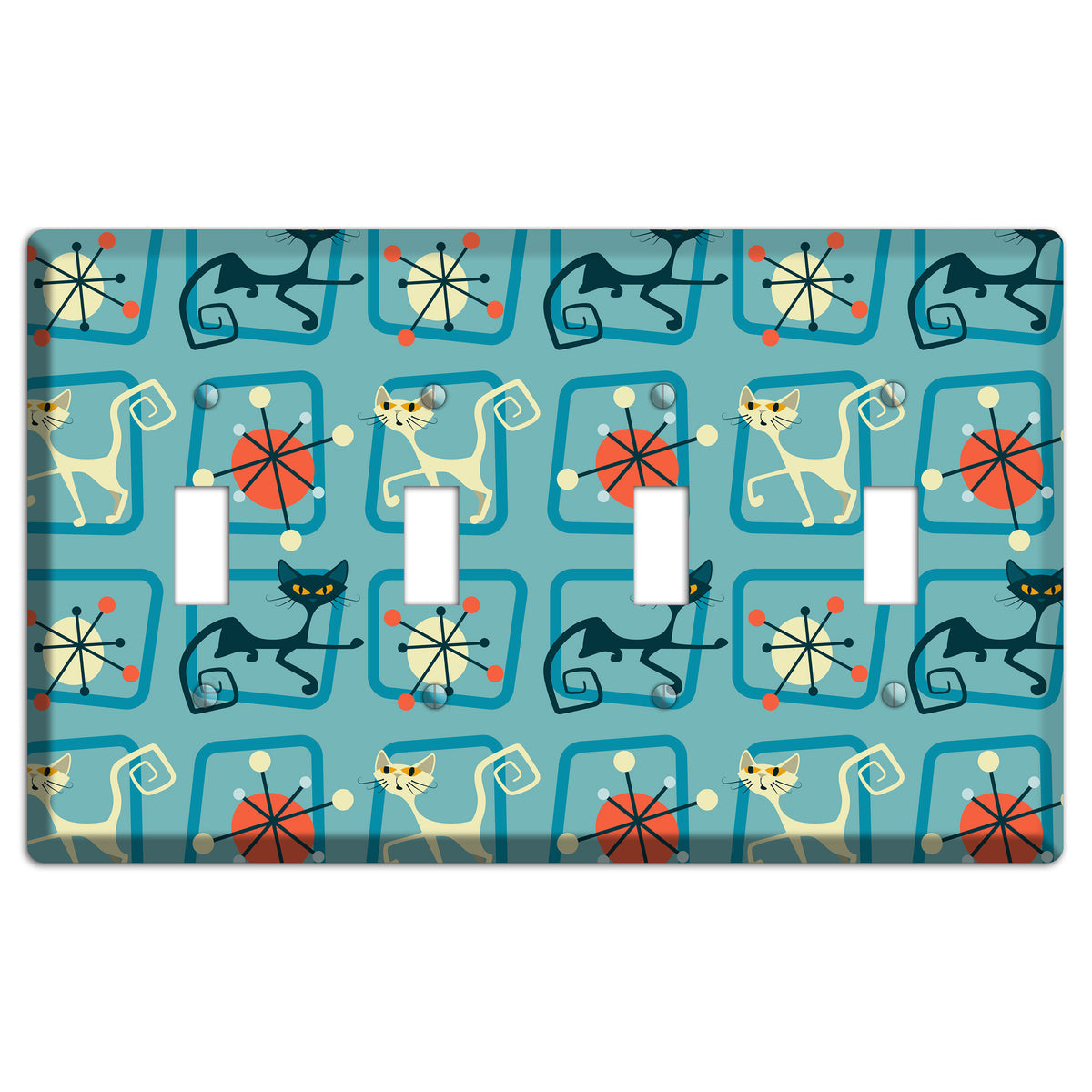 Relaxing Kitties 4 Toggle Wallplate