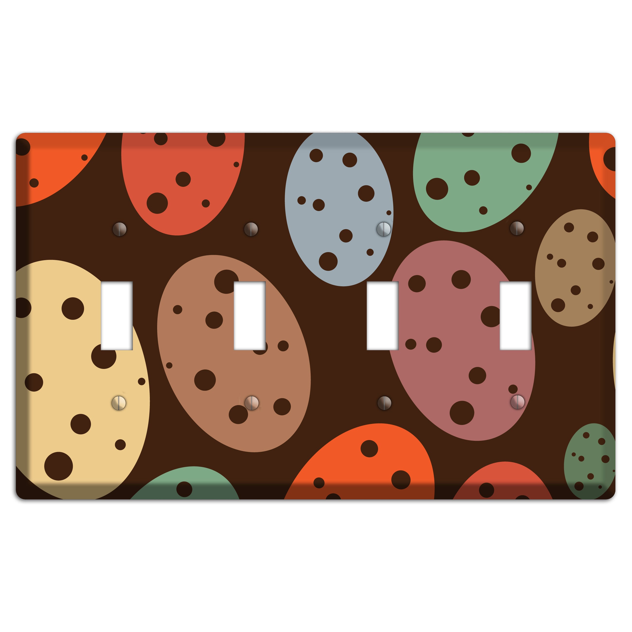 Brown Eggs 4 Toggle Wallplate