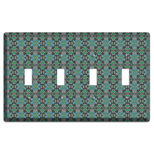 Green Tapestry 4 Toggle Wallplate