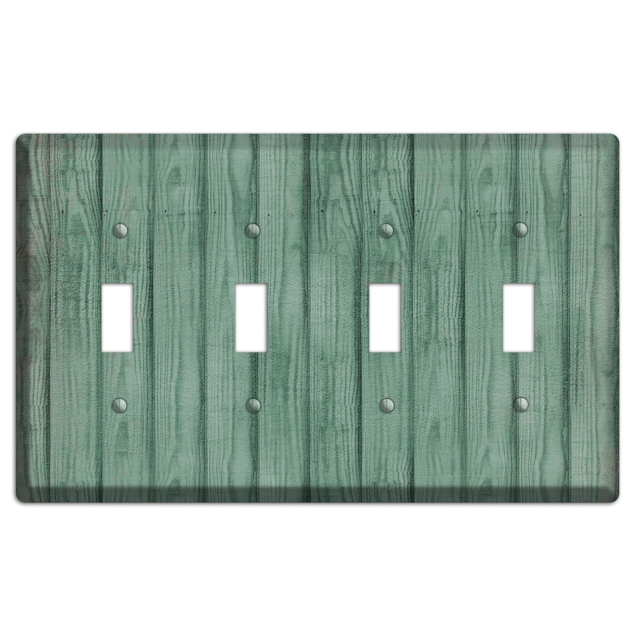 Laurel Weathered Wood 4 Toggle Wallplate
