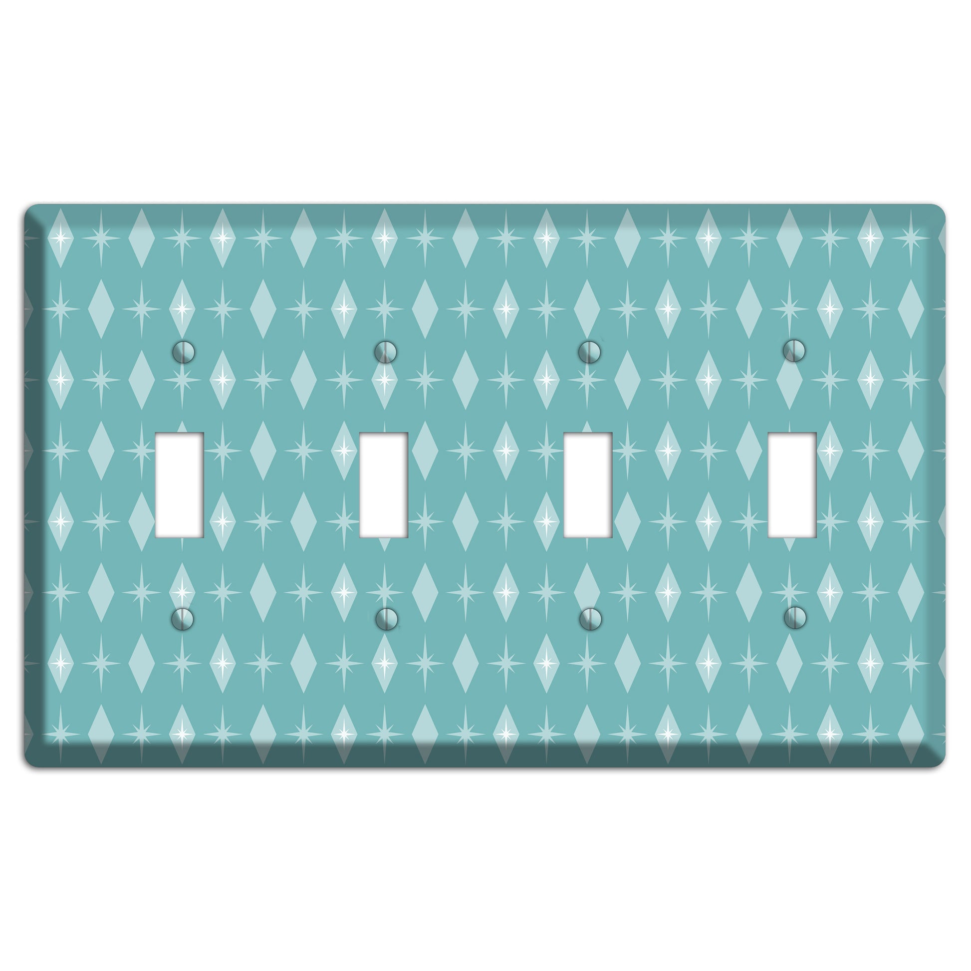Blue Diamon 4 Toggle Wallplate