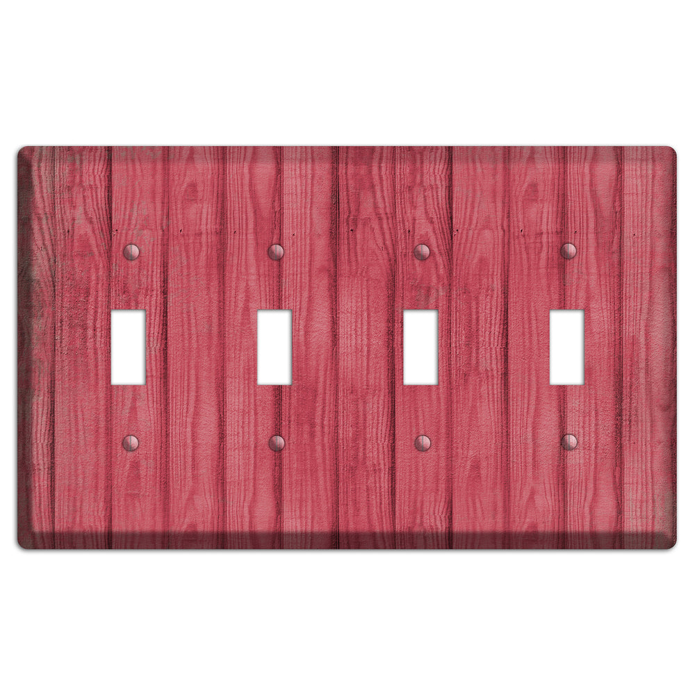Fuzzy Wuzzy Weathered Wood 4 Toggle Wallplate