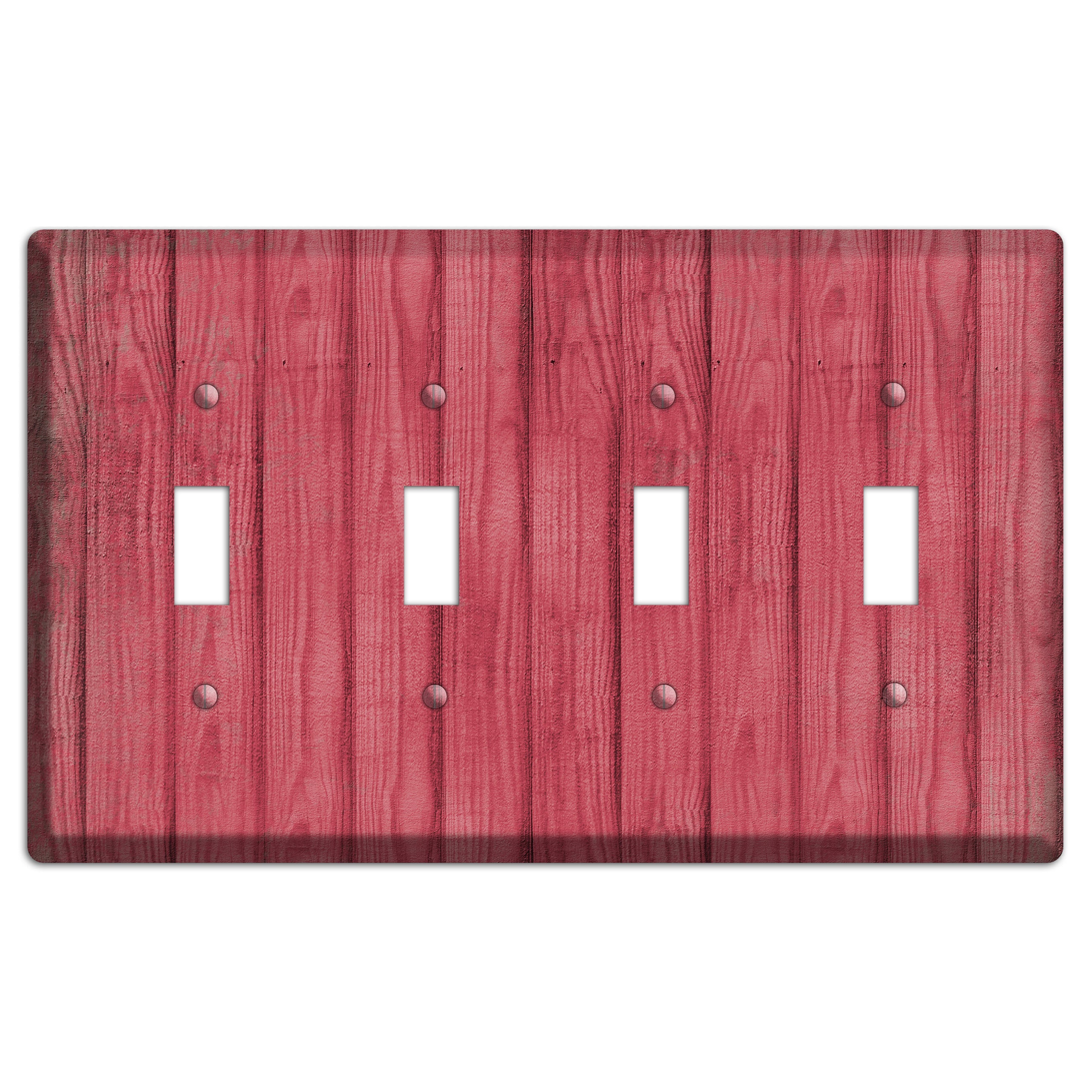 Fuzzy Wuzzy Weathered Wood 4 Toggle Wallplate