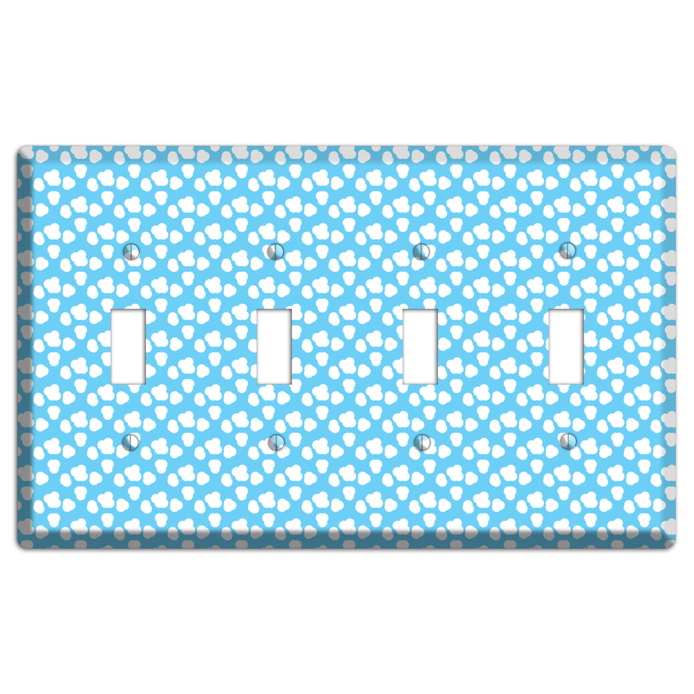 Blue Small Clouds 4 Toggle Wallplate