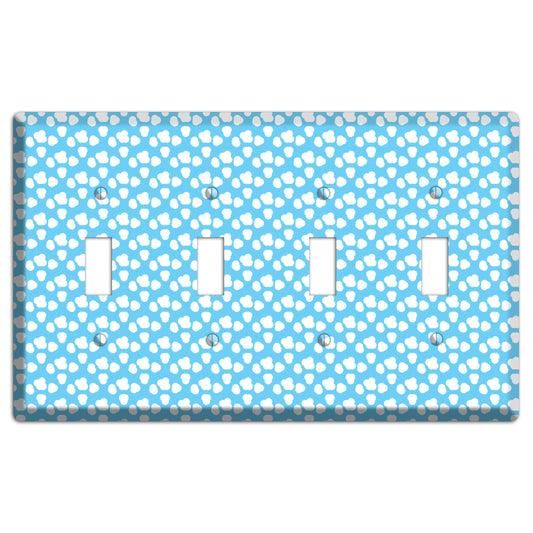Blue Small Clouds 4 Toggle Wallplate