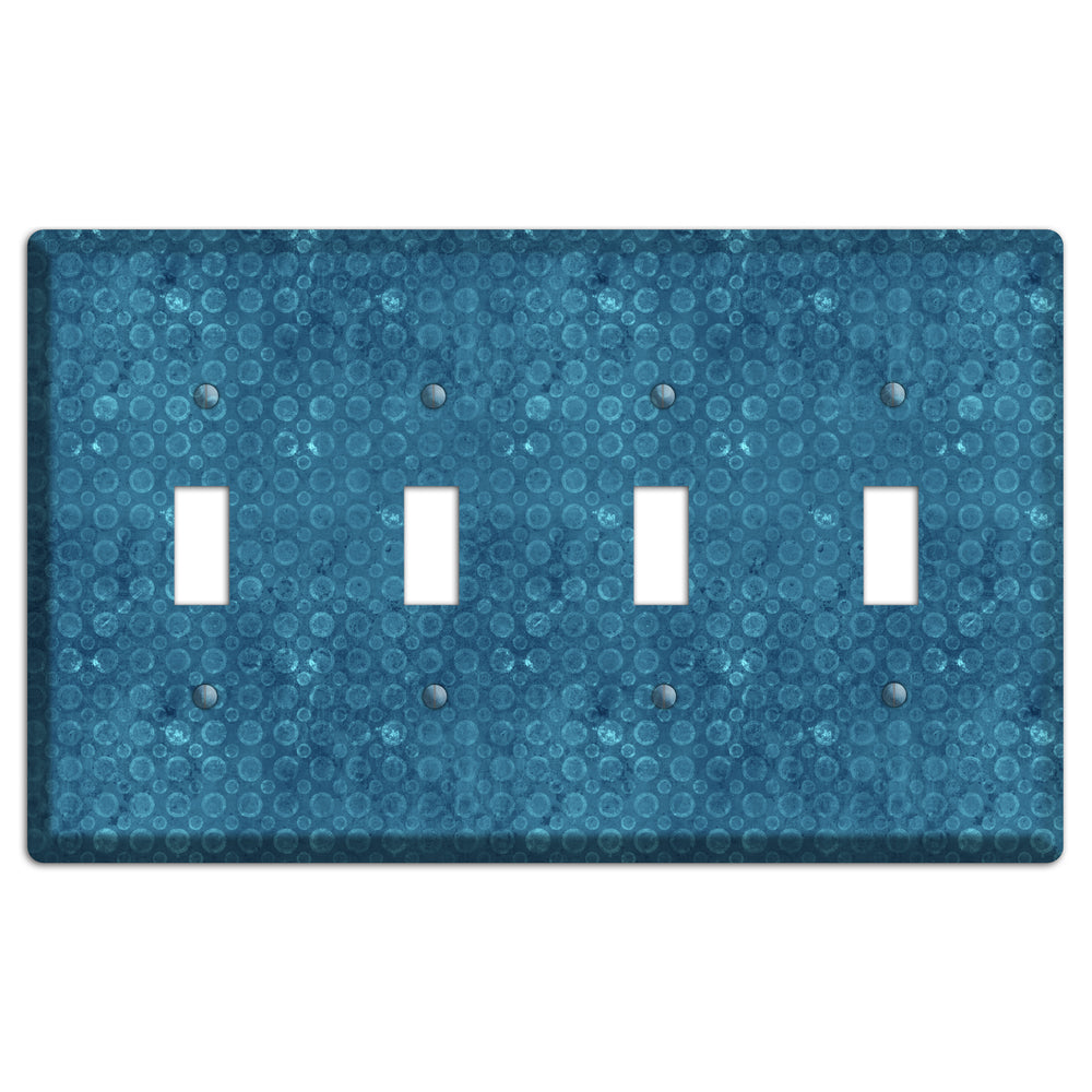 Turquoise Circles 4 Toggle Wallplate